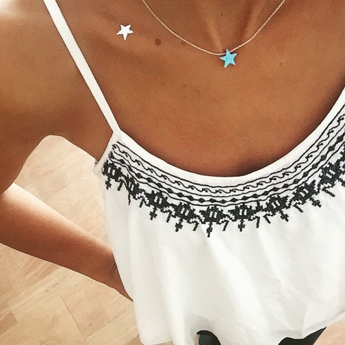 Glorria 14k Solid Gold Opal Star Necklace Glorria 14k Solid Gold Opal Star Necklace