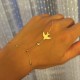 Glorria 14k Solid Gold Phoenix Bird Shahmeran Bracelet