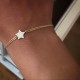 Glorria 14k Solid Gold Star Bracelet