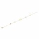 Glorria 14k Solid Gold Colored Pave Crown Bracelet