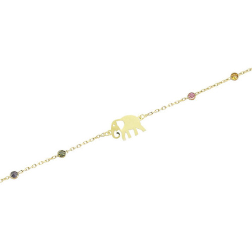 Glorria 14k Solid Gold Elephant Bracelet Glorria 14k Solid Gold Elephant Bracelet
