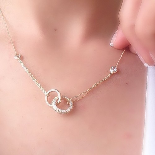 Glorria 14k Solid Gold Ring Necklace Glorria 14k Solid Gold Ring Necklace