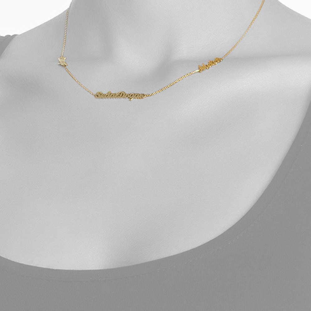 Glorria 14k Solid Gold Customize Necklace