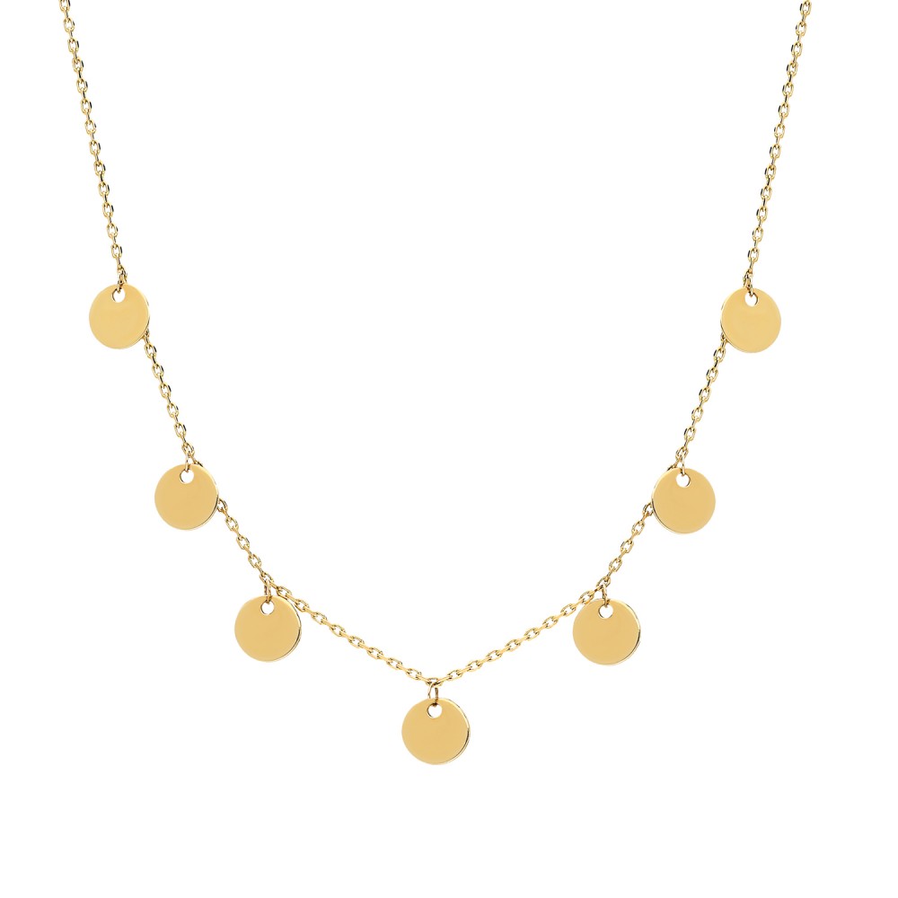 Glorria 14k Solid Gold Plate Necklace