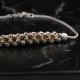 Glorria 925k Sterling Silver Colored Knit Dorika Bracelet