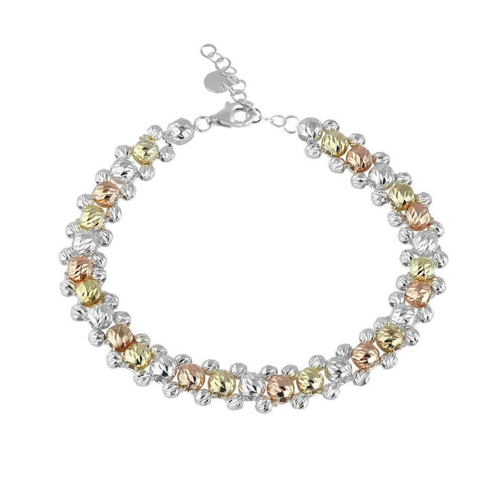 Glorria 925k Sterling Silver Colored Knit Dorika Bracelet Glorria 925k Sterling Silver Colored Knit Dorika Bracelet