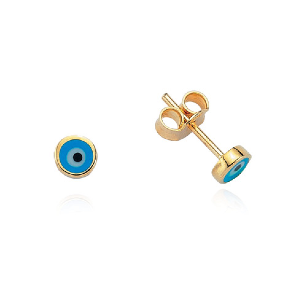 Glorria 14k Solid Gold Eye Bead Earring