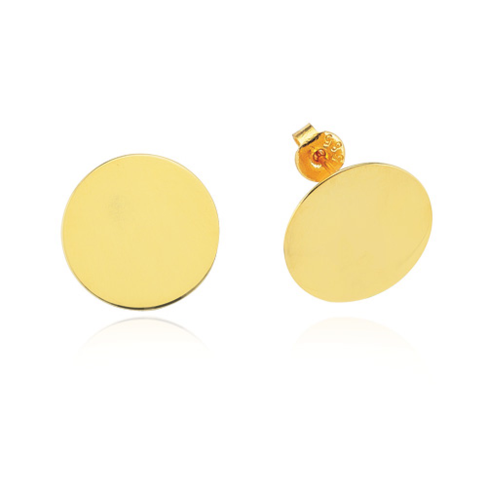 Glorria 14k Solid Gold Customized Plate Earring