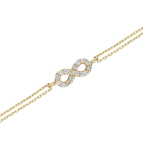 Glorria 14k Solid Gold Infinity Bracelet - GIFT SET Glorria 14k Solid Gold Infinity Bracelet - GIFT SET