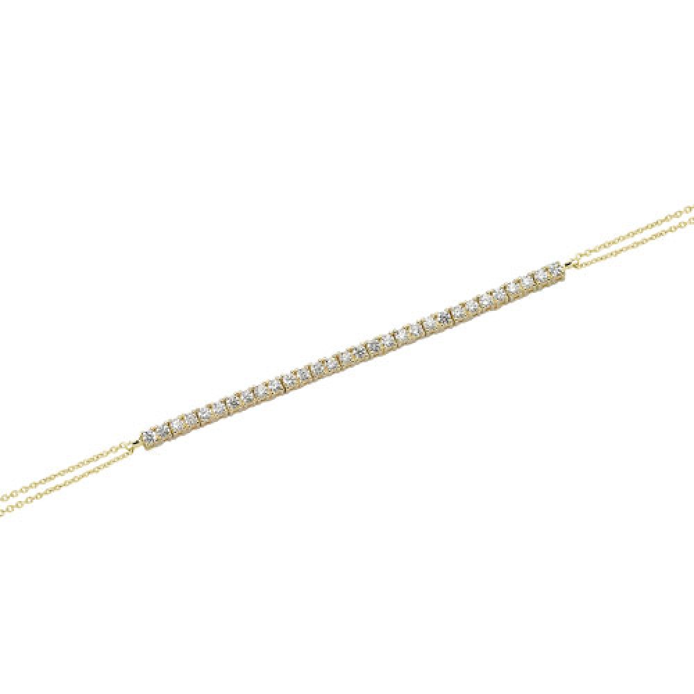Glorria 14k Solid Gold Chain Waterway Bracelet