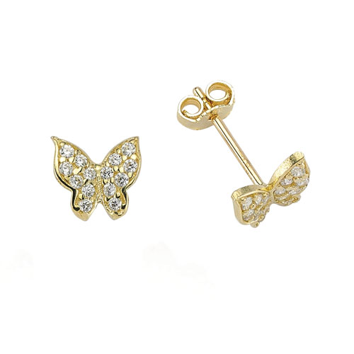 Glorria 14k Solid Gold Butterfly Earring Glorria 14k Solid Gold Butterfly Earring
