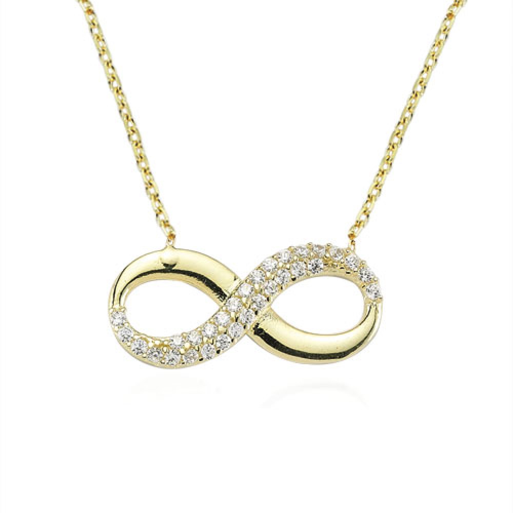 Glorria 14k Solid Gold Infinity Necklace