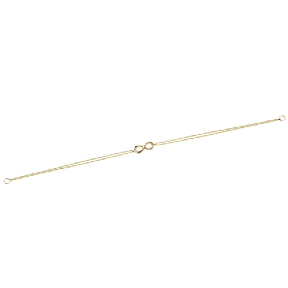 Glorria 14k Solid Gold Infinity Bracelet