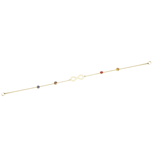 Glorria 14k Solid Gold Colored Pave Infinity Bracelet Glorria 14k Solid Gold Colored Pave Infinity Bracelet