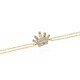 Glorria 14k Solid Gold Crown Bracelet