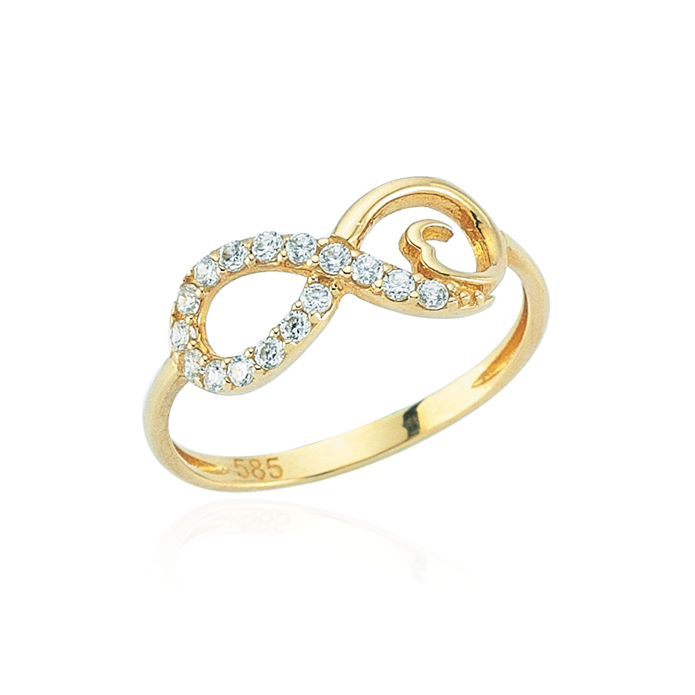 Glorria 14k Solid Gold Infinity Ring