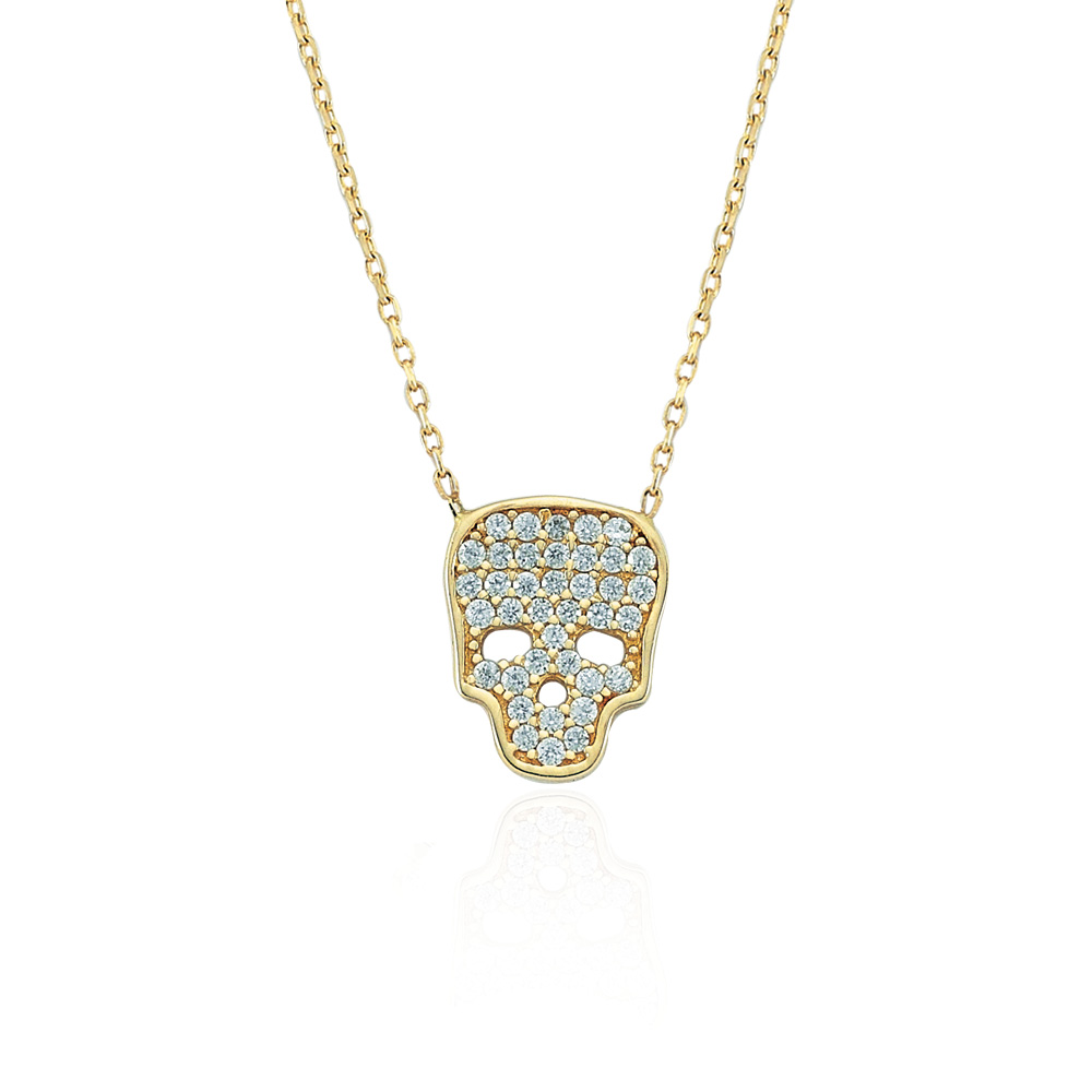 Glorria 14k Solid Gold Dry Head Necklace