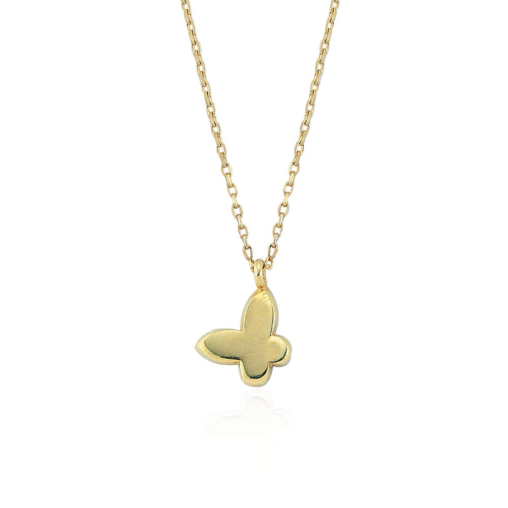 Glorria 14k Solid Gold Butterfly Necklace Glorria 14k Solid Gold Butterfly Necklace