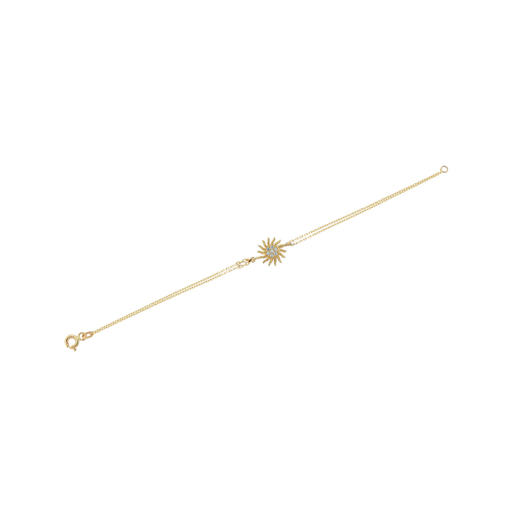 Glorria 14k Solid Gold Sun Bracelet