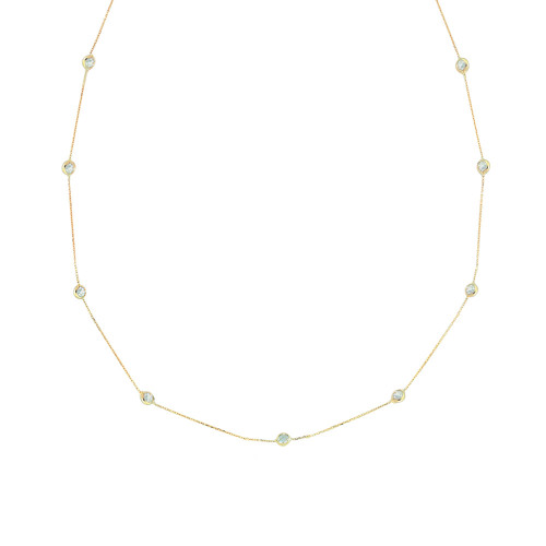 Glorria 14k Solid Gold Pave Necklace Glorria 14k Solid Gold Pave Necklace