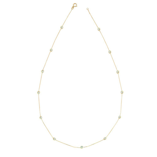 Glorria 14k Solid Gold Pave Necklace Glorria 14k Solid Gold Pave Necklace