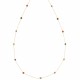 Glorria 14k Solid Gold Colored Pave Necklace