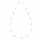 Glorria 14k Solid Gold Colored Pave Necklace