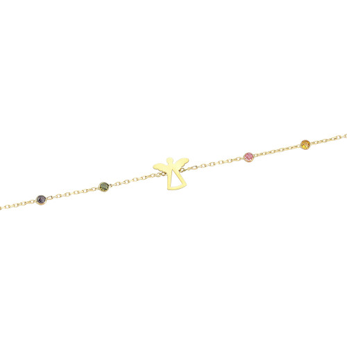 Glorria 14k Solid Gold Angel Bracelet Glorria 14k Solid Gold Angel Bracelet