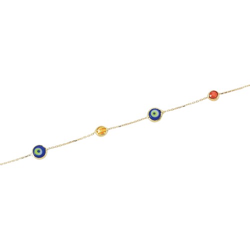 Glorria 14k Solid Gold Colored Bracelet Glorria 14k Solid Gold Colored Bracelet