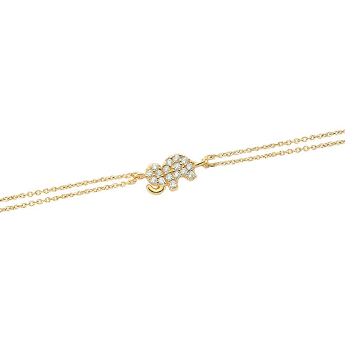 Glorria 14k Solid Gold Elephant Bracelet Glorria 14k Solid Gold Elephant Bracelet