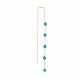 Glorria 14k Solid Gold Turquoise Shake Earring