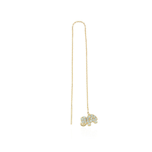 Glorria 14k Solid Gold Shake Elephant Earring Glorria 14k Solid Gold Shake Elephant Earring