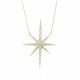 Glorria 14k Solid Gold Polar Star Necklace