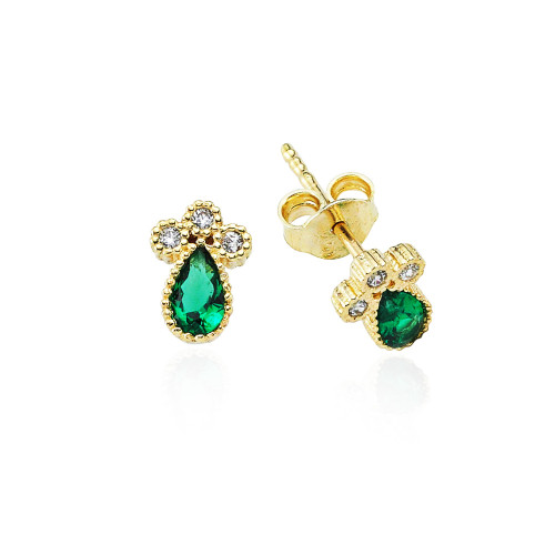 Glorria 14k Solid Gold Drop Earring Glorria 14k Solid Gold Drop Earring