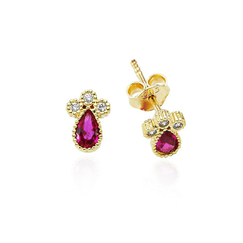 Glorria 14k Solid Gold Drop Earring Glorria 14k Solid Gold Drop Earring