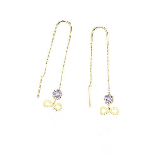 Glorria 14k Solid Gold İnfitiny Earring Glorria 14k Solid Gold İnfitiny Earring