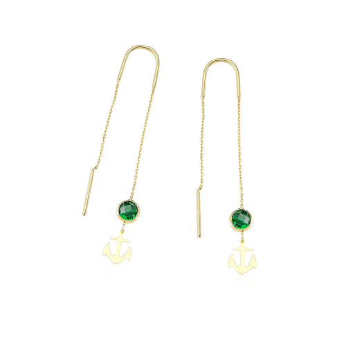 Glorria 14k Solid Gold Anchor Earring Glorria 14k Solid Gold Anchor Earring