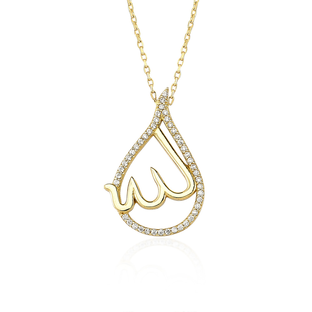 Glorria 14k Solid Gold Drop Necklace