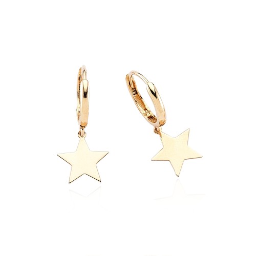 Glorria 14k Solid Gold Star Earring Glorria 14k Solid Gold Star Earring