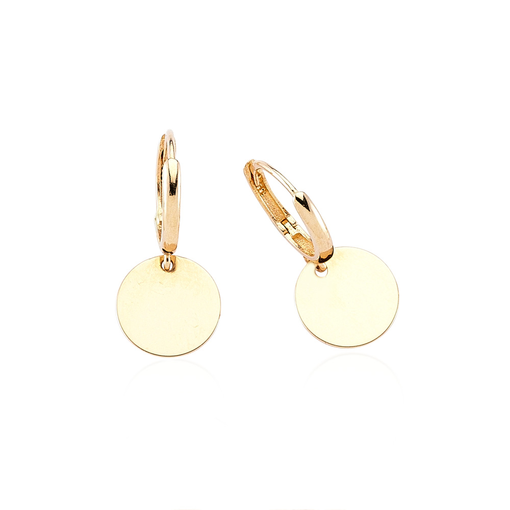 Glorria 14k Solid Gold Plate Earring