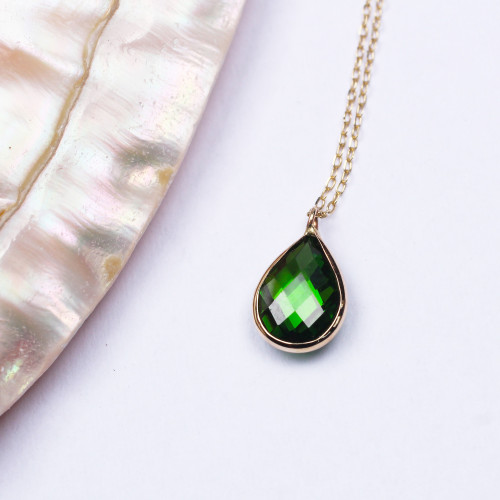 Glorria 14k Solid Gold Drop Necklace Glorria 14k Solid Gold Drop Necklace