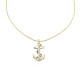 Glorria 14k Solid Gold Anchor Anklet