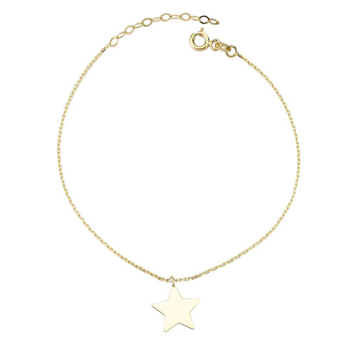 Glorria 14k Solid Gold Star Anklet Glorria 14k Solid Gold Star Anklet