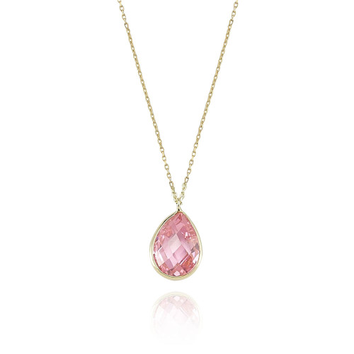 Glorria 14k Solid Gold Drop Necklace Glorria 14k Solid Gold Drop Necklace