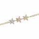 Glorria 14k Solid Gold Sequence Star Bracelet