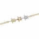 Glorria 14k Solid Gold Sequence Star Bracelet