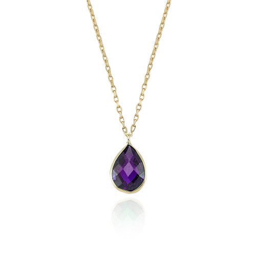 Glorria 14k Solid Gold Drop Necklace Glorria 14k Solid Gold Drop Necklace