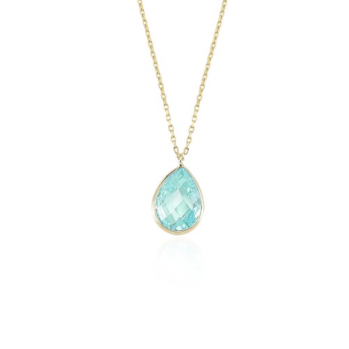Glorria 14k Solid Gold Drop Necklace Glorria 14k Solid Gold Drop Necklace