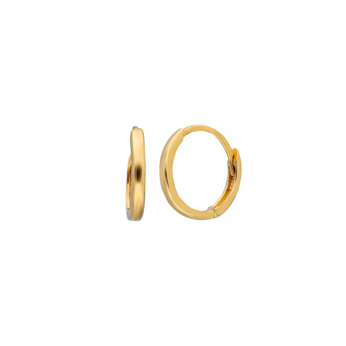 Glorria 14k Solid Gold 1 cm Circle Earring Glorria 14k Solid Gold 1 cm Circle Earring