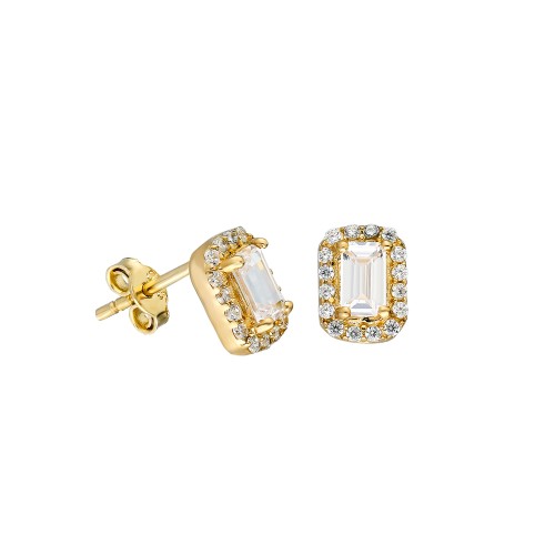 Glorria 14k Solid Gold Baget Earring Glorria 14k Solid Gold Baget Earring